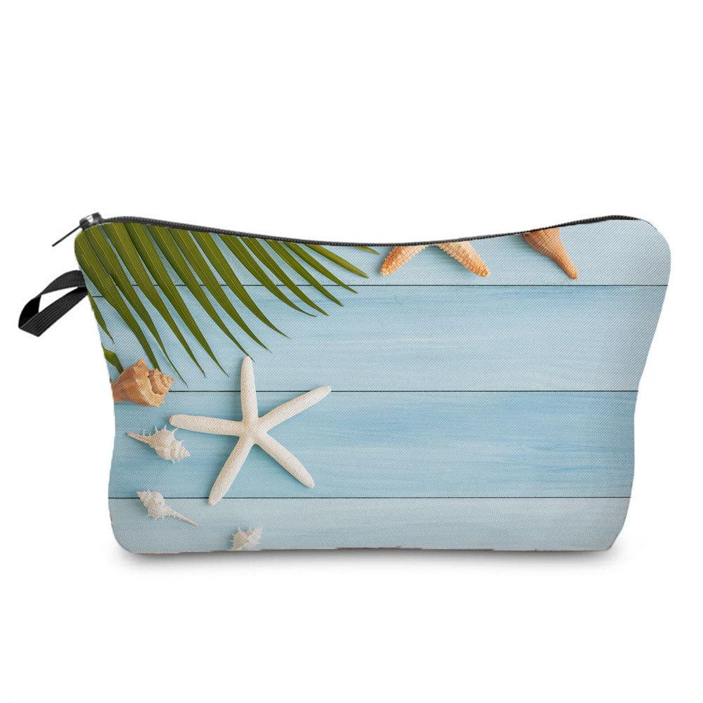 Women Shell Print Cosmetic Bag Toiletries Organize Travel Storage Case  6444