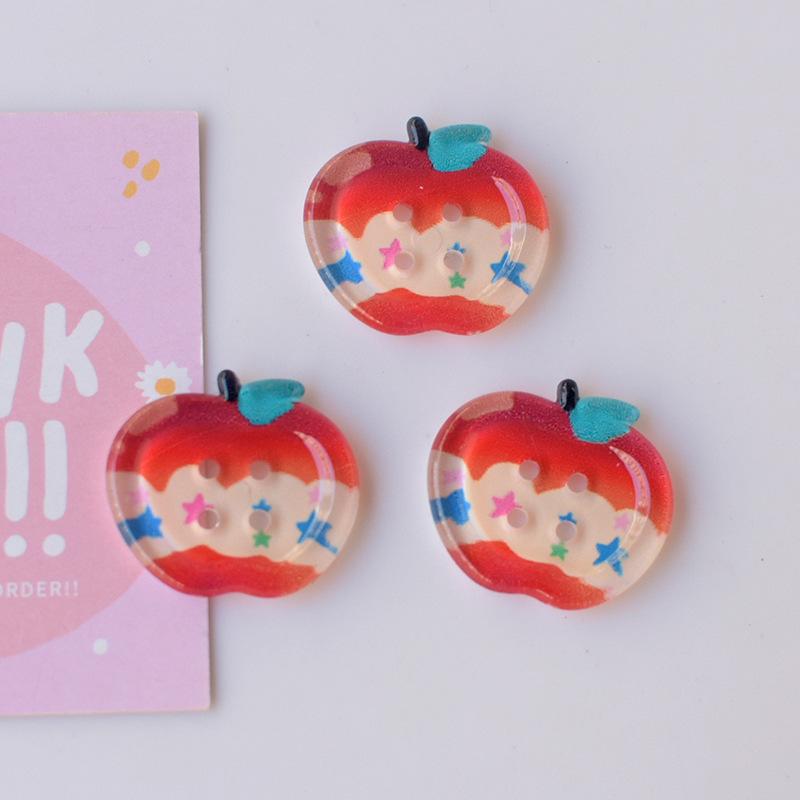 

10Pcs 25mm Cute Fruit Shape Plastic Buttons for Clothing Coat Suit Jacket Scrapbooking DIY Crafts Handmade Decorations