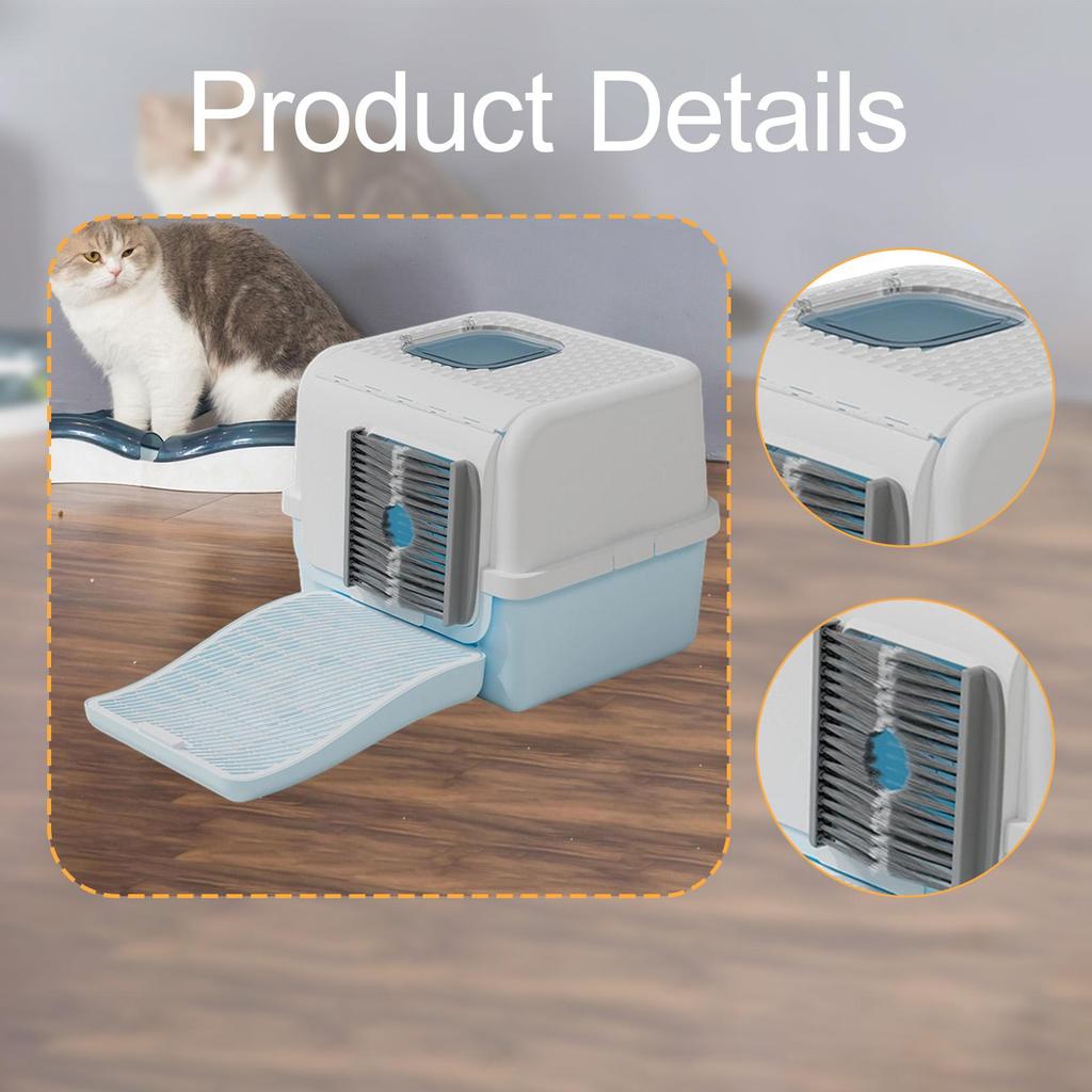 Litter Box Comfortable Easy Cleaning Modern Large Opening Design Cat Toilet