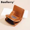Baellerry Women's Stone Texture Short Wallet with Multi-Card Slots and Zippered Coin Purse