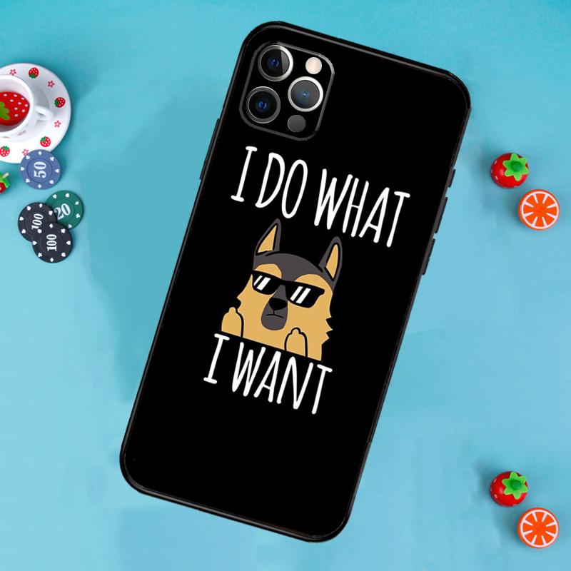 German Shepherd Dog Cartoon Phone Case For iPhone 17 Air 13 16 15 11 12 14 Pro Max 13 12 mini 15 16 Plus 16e Cover Funda