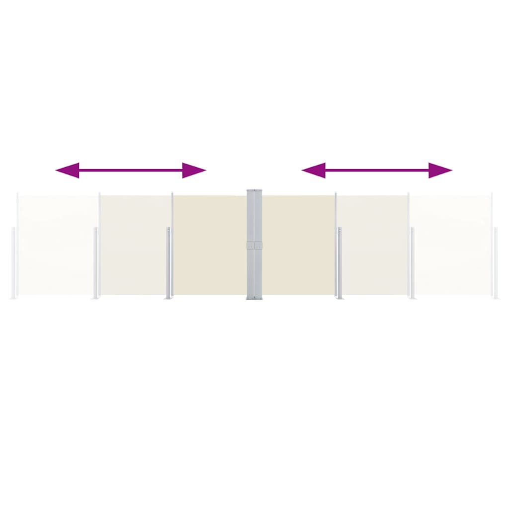 Retractable Side Awning Cream 140 x 1000 cm