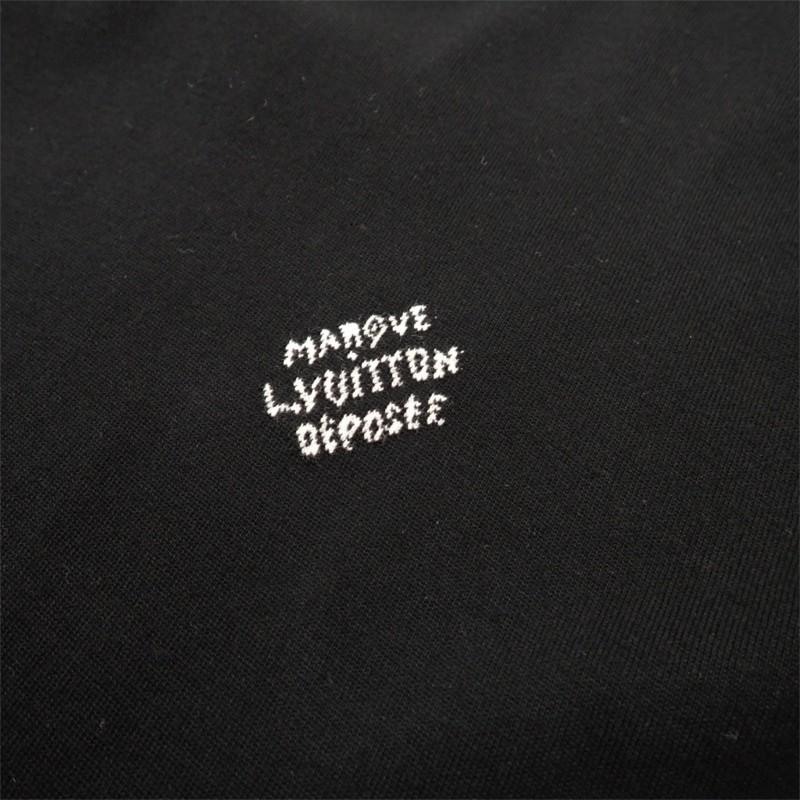 LOUIS VUITTON  1AGKMK L knit black cotton mens