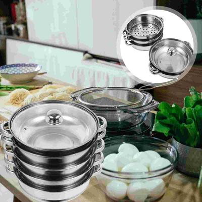 Suppentopf Klassische Pfannen Dampf für Kochtöpfe mit Deckel Home Steamer Multifunktionaler Suppentopf