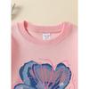 Kids Sweatshirt,Crew Neck Fashion Top, Fun "Perfect Is Boring Flower" Patterned Sweatshirt, for Everyday Casual Wear, for All Kinds of Daily Outfits