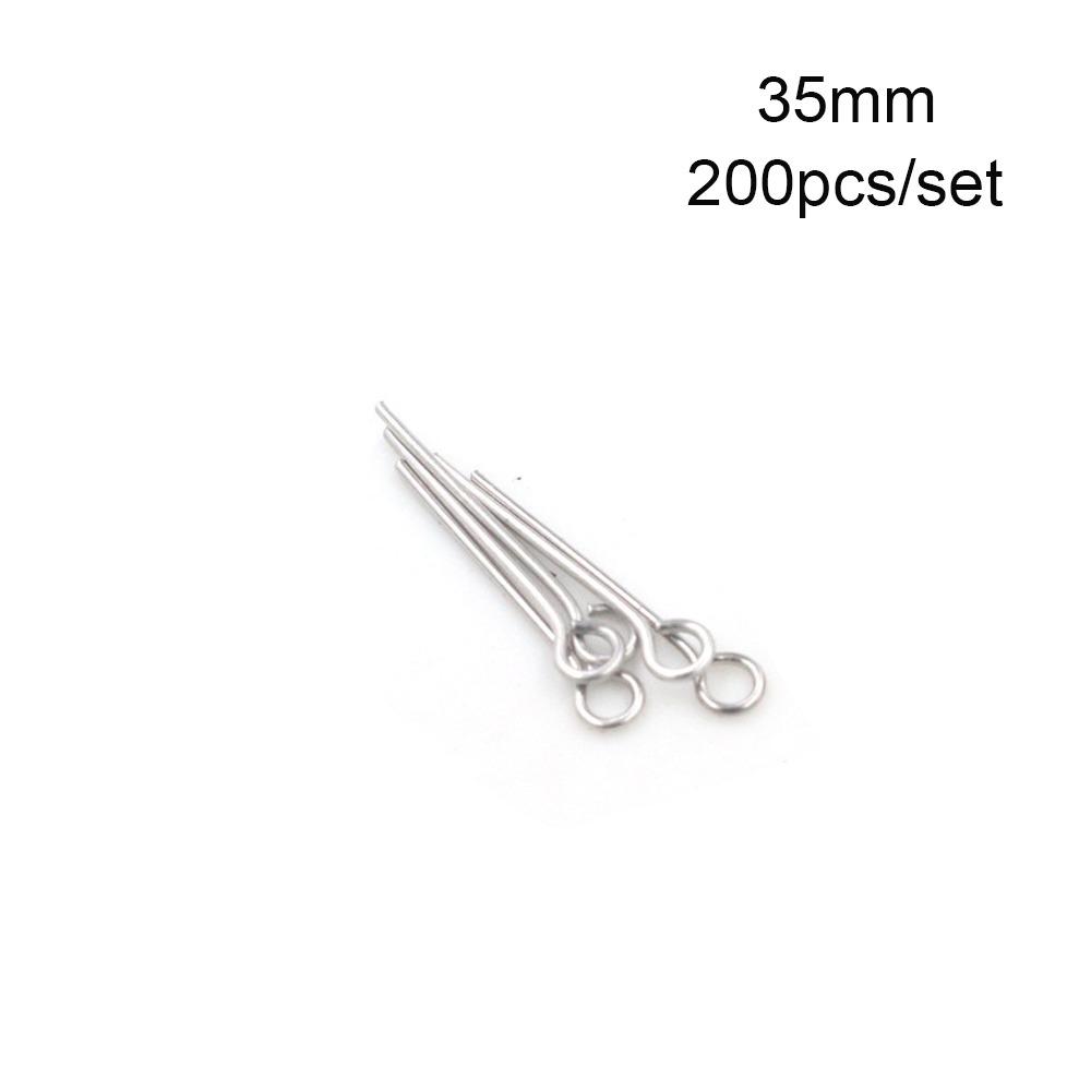 200Pcs/set Useful Metal Eye Pins Mini 35-70mm Beading Needles DIY Craft Head Pins Bracelet Jewelry Making
