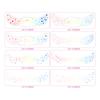 Hot Silver Laser Temporary Facial Tattoo Stickers for Parties and Masquerade Made of White Paper