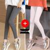 Leggings da Yoga Neri Elasticizzati in Modal da Donna - Taglie Forti, Lunghezza 3/4, Sottili per Primavera & Autunno