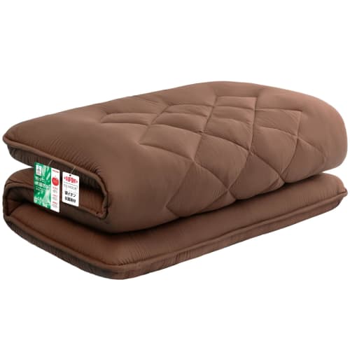 Extra-thick 10cm Five-layer Single-size Futon Mattress Pad with TEIJIN Mighty Top Filling. Antibacterial, Odor-resistant, Mildew-resistant, Dust Mite-