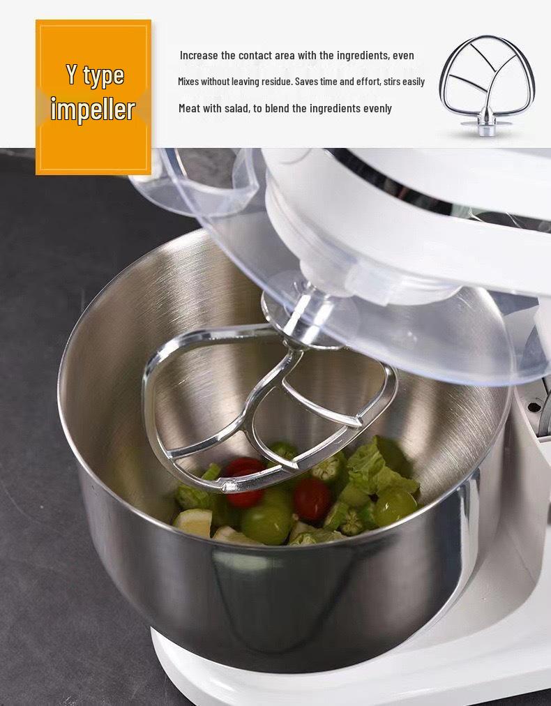 110V Multi-Function Automatic Chef Machine: Dough Kneader, Mixer, Blender, Meat Grinder, Juicer