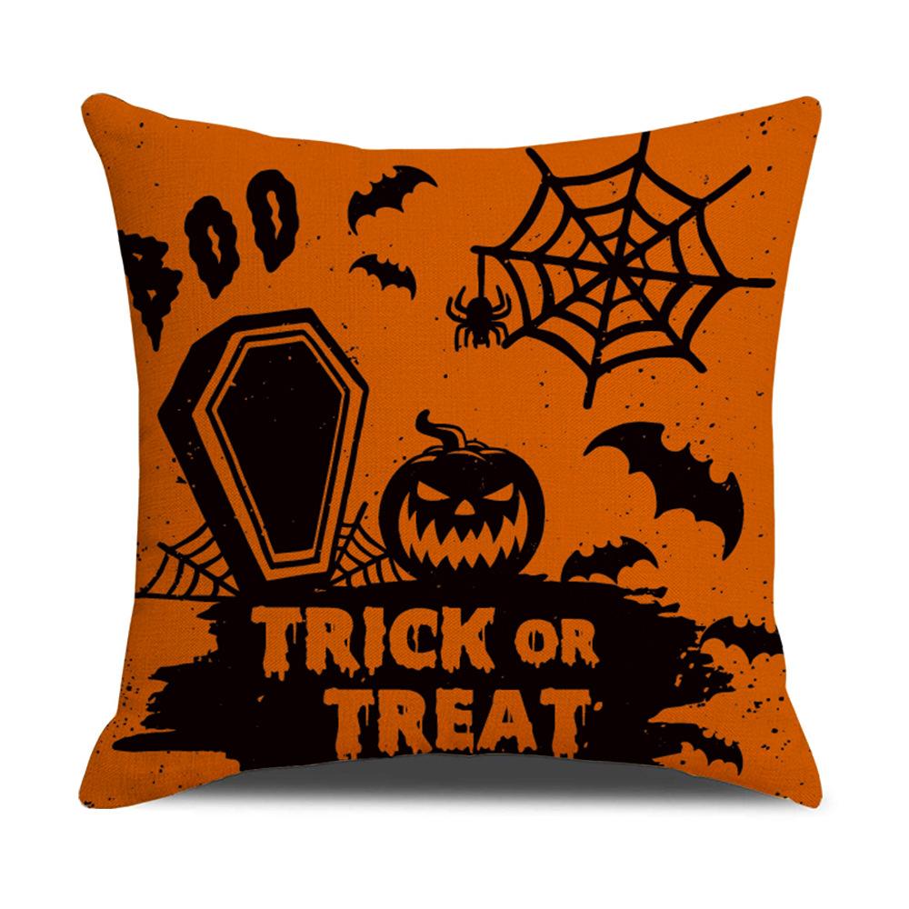 Halloween Pumpkin Pillow Cover Bad Funny Letters Home Sofa Cushion Cover Bedroom Pillow Cover