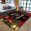 Merry Christmas Crystal Velvet Carpet, Floor Mat, Non-slip Floor Mat, Festive Holiday Chair Rug, Polyester, Home Living Room