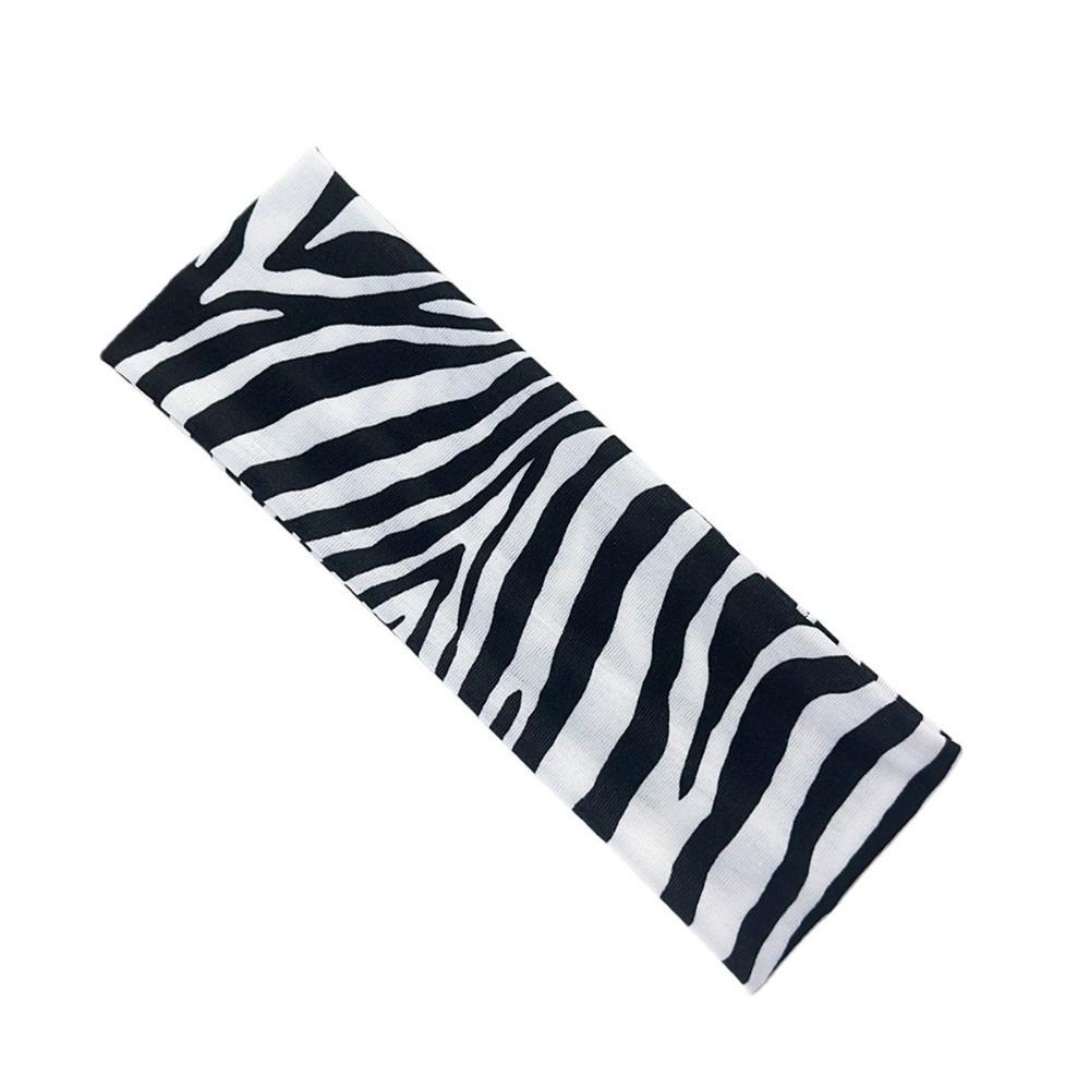 New High Elasticity Zebra-print Headband Wide-brimmed Sweat Absorbing Yoga Headband Striped Printed Sports Headband Sports