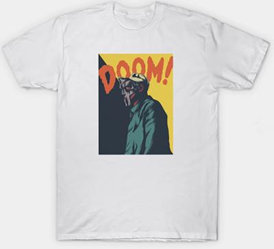 MF DOOM Super Villain T-shirt Adulto S-3XL Bianca Fan Art Hip Hop Rap Tee Musicista
