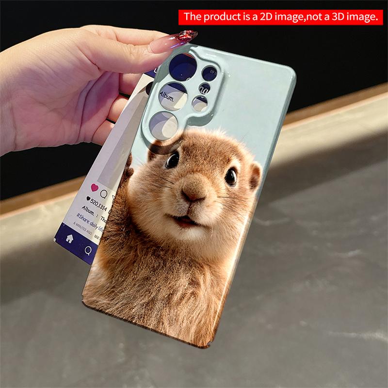 2DFlat Samsung Phone Case Adorable Prairie Dog Waving Hand Phone Case Applicable To Galaxy S22 S23 S24 S25ULTRA S26 A12 A13 A14 A15 A16