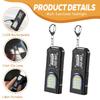 Mini LED Schlüsselanhänger Taschenlampe, multifunktionale USB-ladbare Handtaschenlampe, Outdoor-Hutclip-Licht, für Camping, Wandern, Angeln, Notfallsituationen