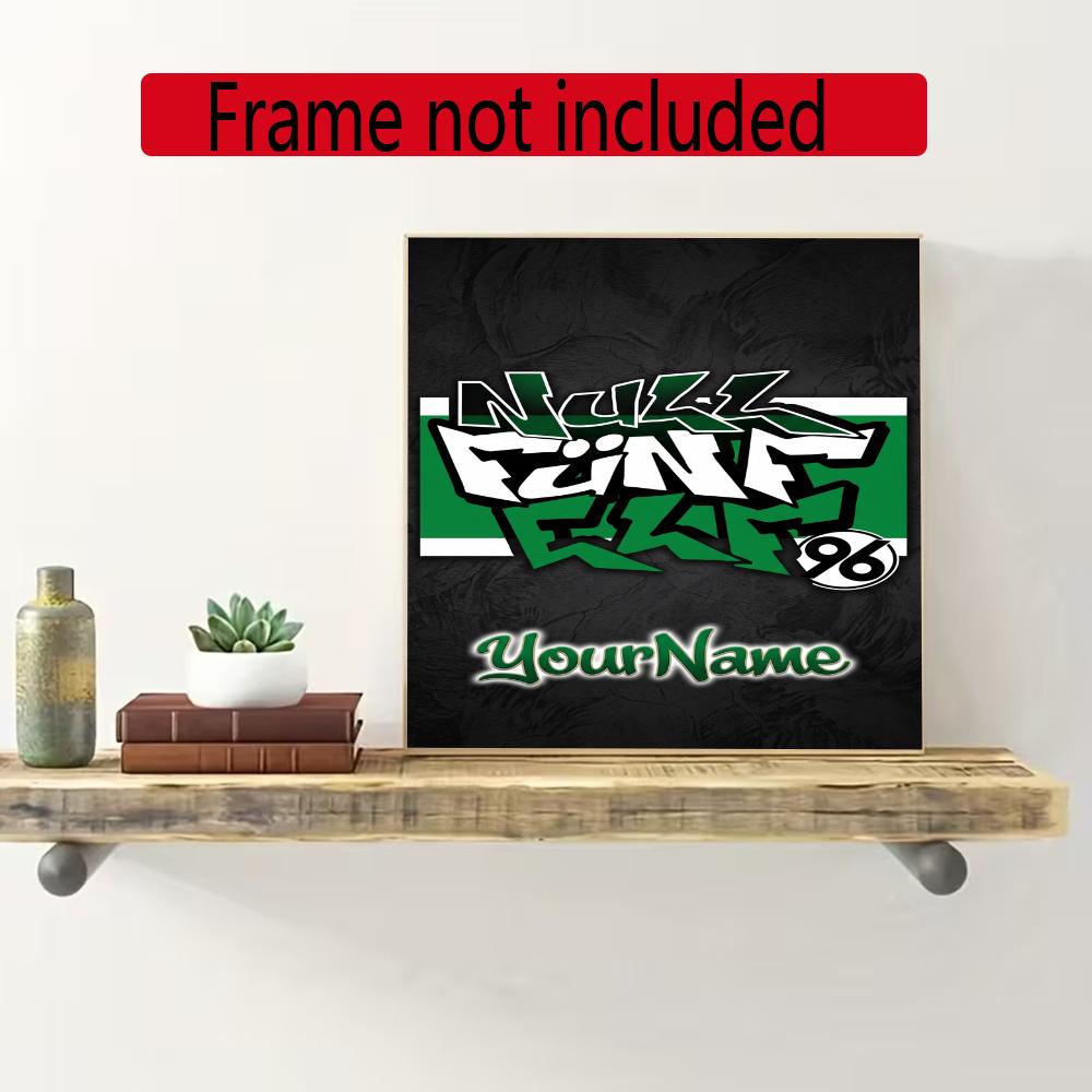 Eintracht Frankfurt Customize Your Name Diamond Painting Round Diamond Rhinestones Mosaic Diamond Embroidery Wall Paintings Rhinestones Gift Frameless