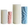 Silicone Candle Mold for Home Decorations Waxes Mold Water Ripple Cylindrical Candle Making DIY Aromatherapy Candle Art