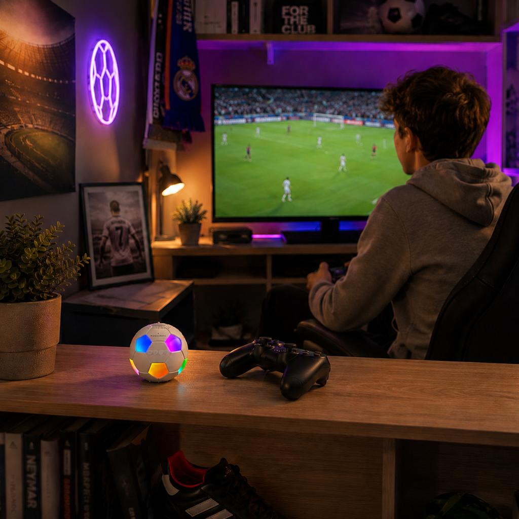 MusicMate MM-SB40-W FootballWave LED Bluetooth Speaker