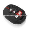 Toyota 4-Button Silicone Key Cover: Compatible with Camry, Highlander, RAV4, Corolla, Vios. Honeycomb Design.