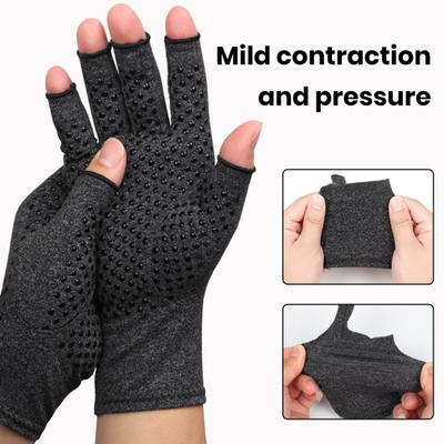1 paio di guanti a compressione per l'artrite Guanti senza dita per la riabilitazione Guanti per sollievo dalla terapia antiartrite Bracciale per supporto per il polso