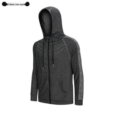 WEZHO Men's Long Sleeve Quick Dry Hooded Fitness Top