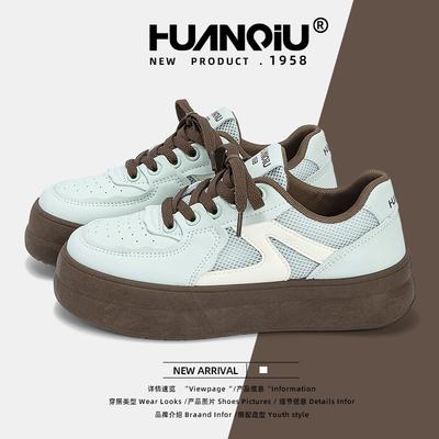 Globale Retro-Board-Schuhe Damen ZHQ3388-1 neue Nischen-Plateau-Studenten-Damen-Schuhe Frühling lässige Damen-Schuhe