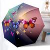 1 Stück Schmetterlinge, Sterne Automatisches Öffnen/Schließen Regenschirm - Kompakter Reise Regenschirm, Geschenk für Geburtstag, Feiertag yy260106061