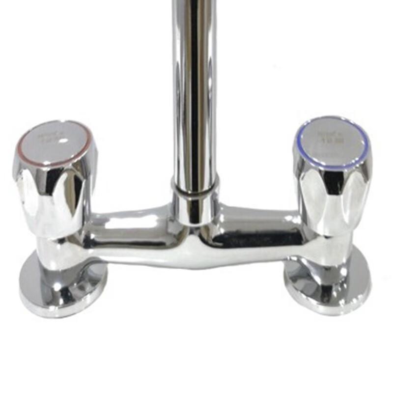 Retro Brass Double Handle Swivel Kitchen Faucet