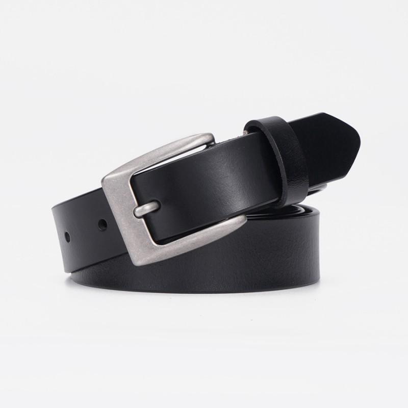 Womens Vintage Style Genuine Leather Belt Jeans Casual Pants Slim Fit Adjustable Length Alloy Buckle 95 cm