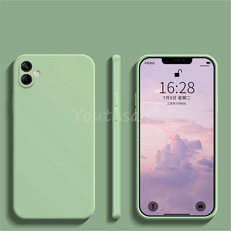 

Для Samsung Galaxy A04 Чехол Для Samsung A06 A05 A15 A04 A04S A04E A14 A03 A03S A33 A23 A13 A15 A25 Чехол Силиконовый Простой Защитный Резиновый Чехол A05S зелёный