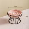 Ceramic Anti-Choke Slow Feeder Bowl with Neck Protection Stand for Small Dogs and Cats