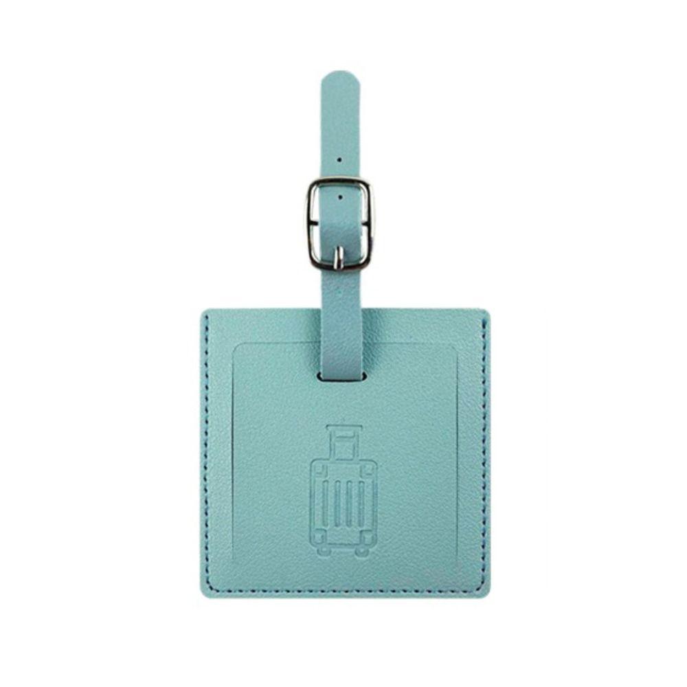 Square Shape Baggage Name Tags Colorful Airplane Suitcase Tag Soft PU Luggage Tag  Holiday