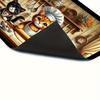 1Pcs Rubber Drying Mat With  Chef Cat Print For Coffee Shop Restaurant Kitchen Carpet Tableware Durable Diatom Mud Table Mat Pet Mat Coffeeware