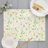 Bohemian Floral Pattern Placemat Kitchen Decor Linen Placemats 1pc, Daily Home Decoration