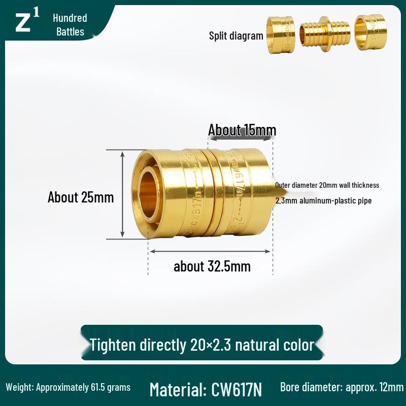 Underfloor Heating Copper/Aluminum-Plastic Compression Fittings for Hot Water Pipes
