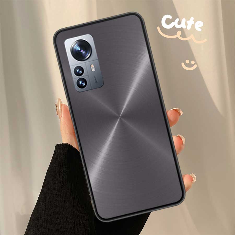 Brushed Metal Texture Steel Print Phone Case For Xiaomi Poco X7 X6 X5 X4 X3 GT NFC M4 M5 Pro 5G M3 Mi F6 F5 F4 F3 F2 F1 Capa Coq