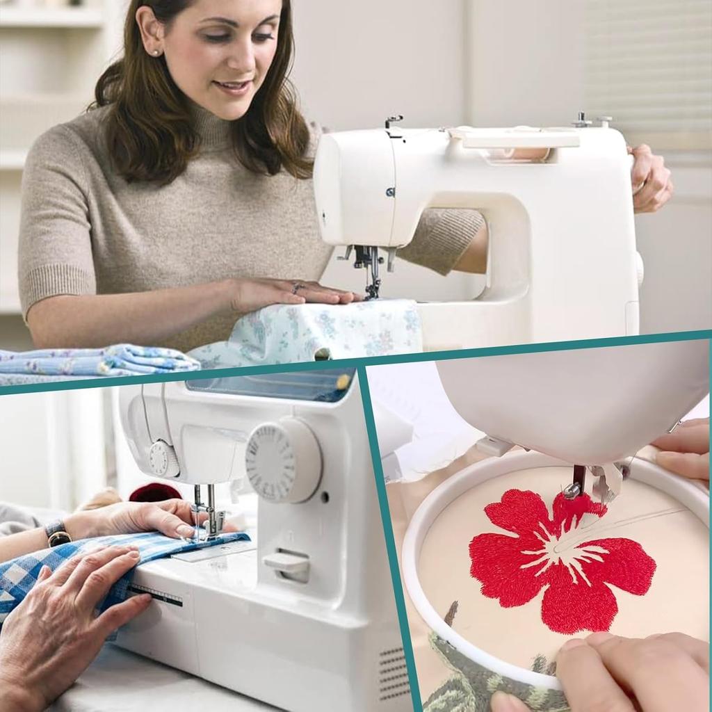 Nähgarn-Set: 10 Farben Nähmaschinengarn auf Spulen und 36 Spulen; Hochwertiger Faden für Overlock-Maschinen, geeignet für die meisten Maschinen