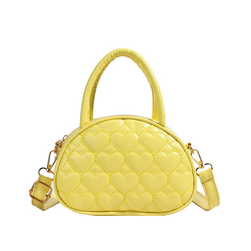 Girls Single Shoulder Andbag Fashionable Heart  Embroidered Drawstring