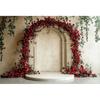 Valentine's Day Photography Backdrop White Arch Red Roses Love Heart Wedding Party Room Decor Girls Portrait Photo Background