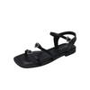 Trendy Temperament Sandals 2024 Summer New Solid Color Heart Comfortable Casual Flat Bottom Non Slip Sandals Zapatos De Mujer