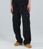 Beoteunseoul Balloon Fit Keyring Cargo Cotton Washed String Elastic Pants [Black]