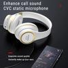 KH20 Earphones Over Ear Bluetooth Headphones Wireless Headset with Built-in Mic Soft Earmuffs Retractable Holder Connecting Audio Cable on Clearance