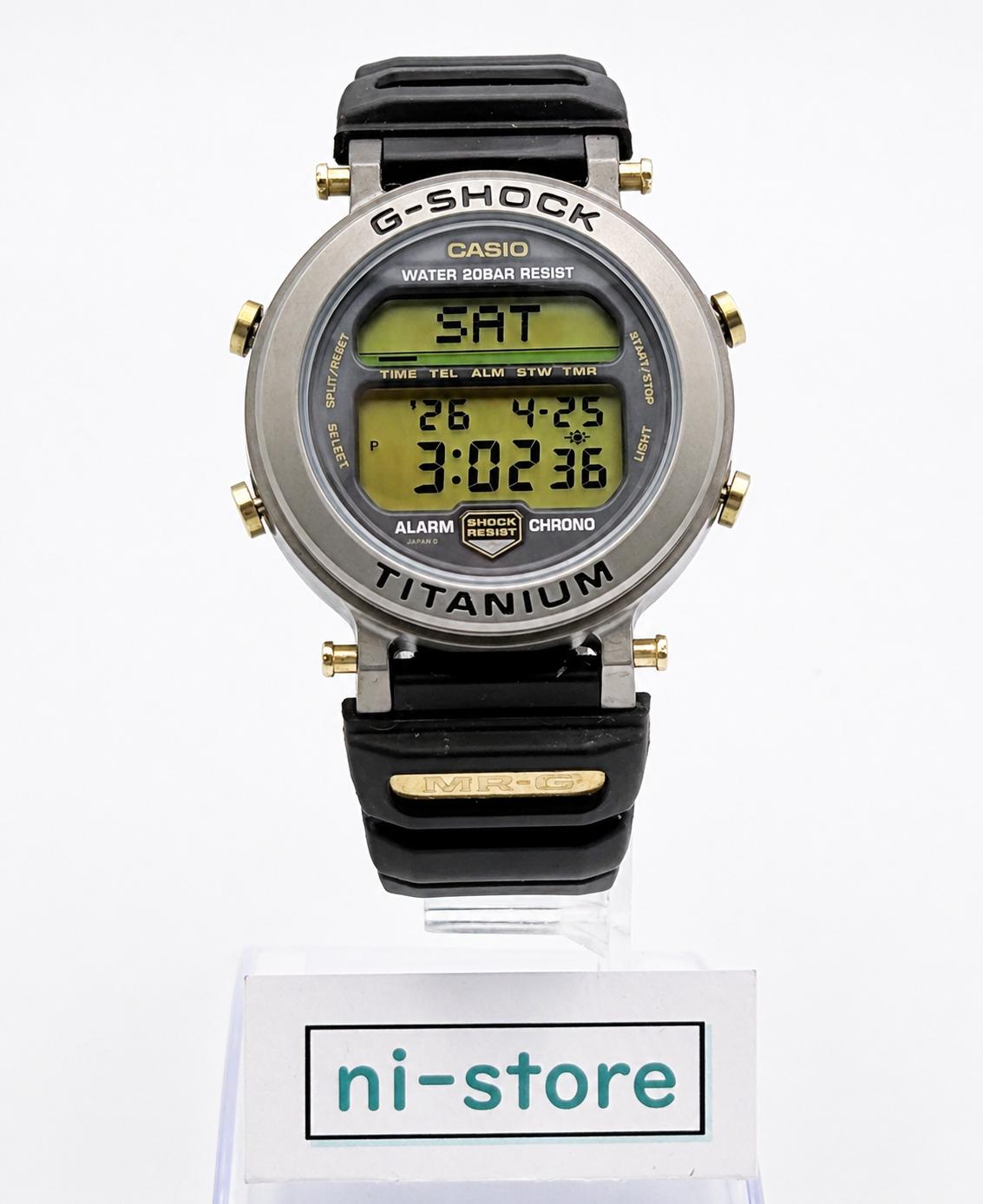 Casio G-Shock MRG-1 Серебристые Мужские Винтажные Цифровые Часы из Титана Япония - Рейтинг B+