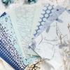 DIY Multi-Material Paper with Colorful Retro Grid Design for Journal Background Decoration
