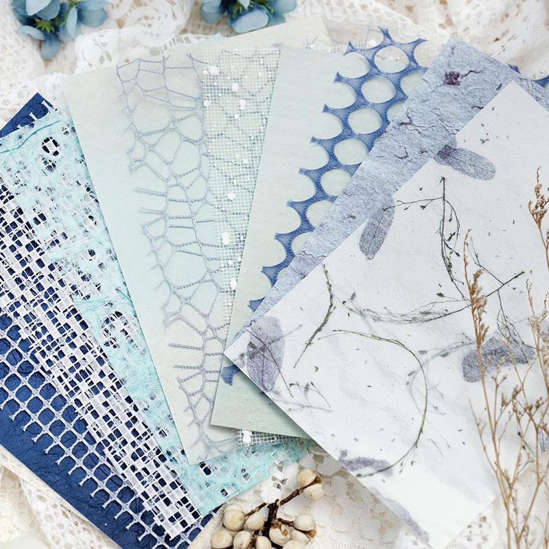 DIY Multi-Material Paper with Colorful Retro Grid Design for Journal Background Decoration