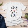 Garden Birds Cardinal Blue Jay Hummingbird Robin Wren Finch Unisex T-shirt