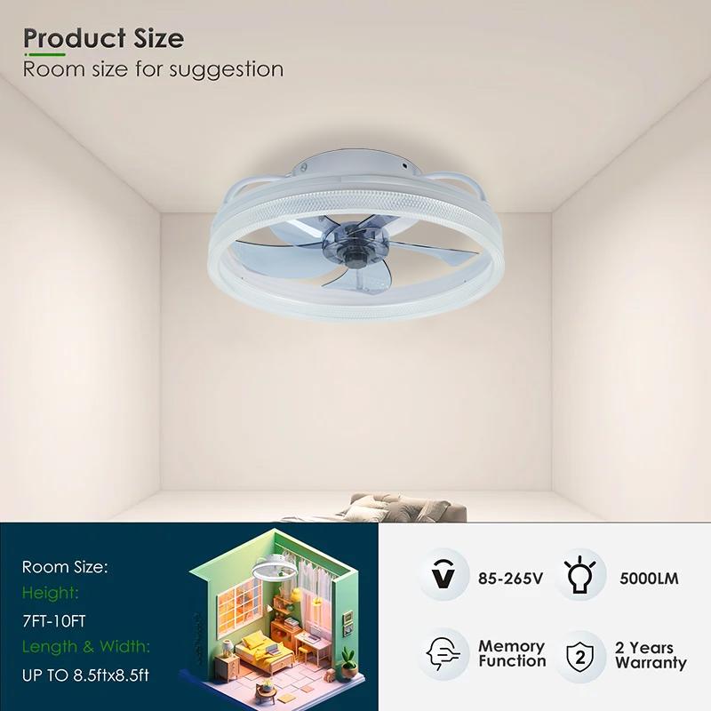 

Nordic Modern With Lights, Remote Control, Remote Dimming Fan Light, LED Ceiling Fan, Living Room, Bedroom, Indoor Lighting Remote dimming белый