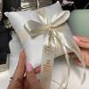 Personalized Wedding Ring Pillow Proposal Bearer Pillow Holder Wedding Bachelorette Party Ceremony Engagement Bridal Shower Gift