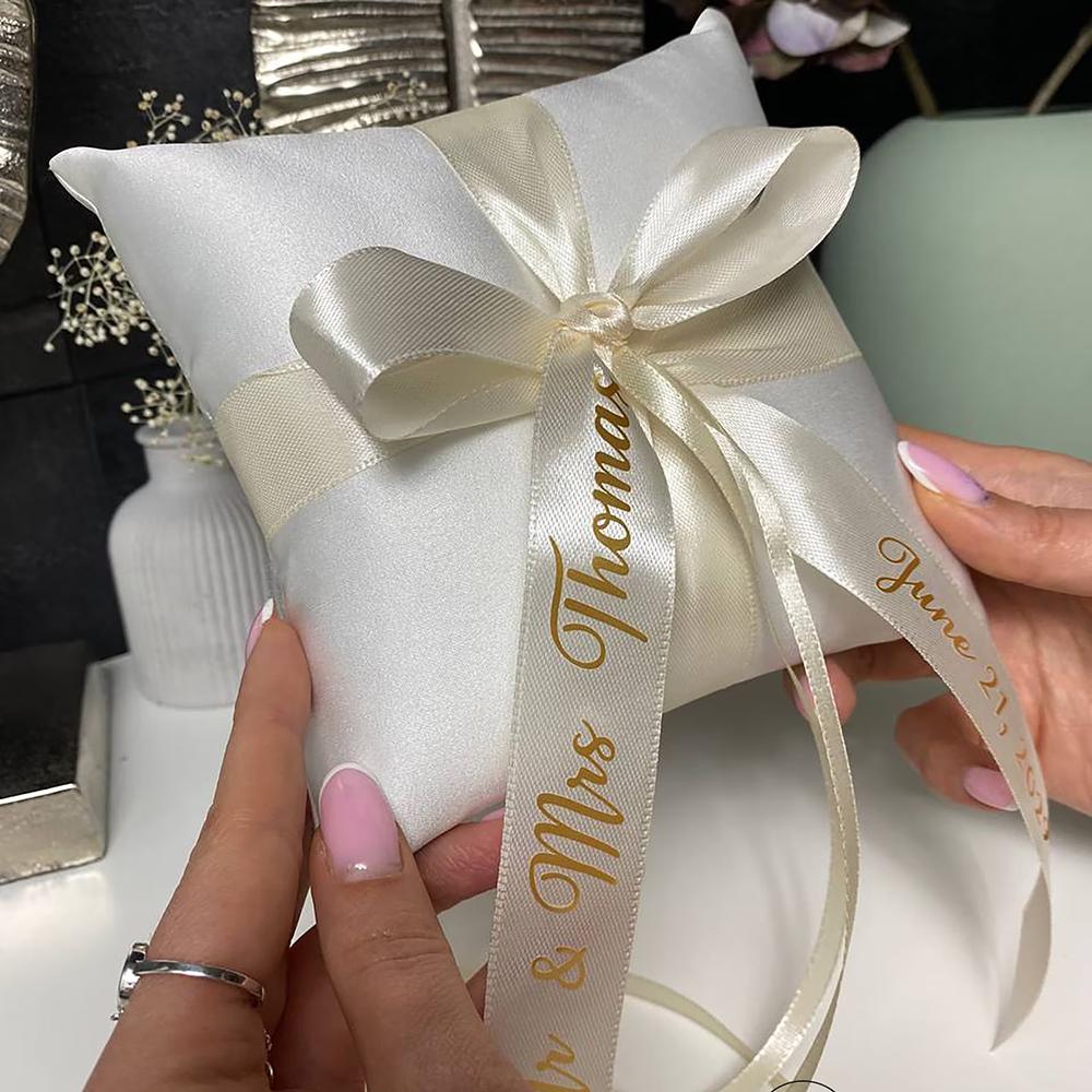 Personalized Wedding Ring Pillow Proposal Bearer Pillow Holder Wedding Bachelorette Party Ceremony Engagement Bridal Shower Gift